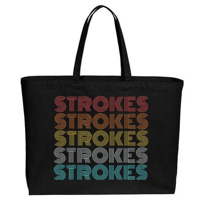 Retro Vintage Strokes Cotton Canvas Jumbo Tote