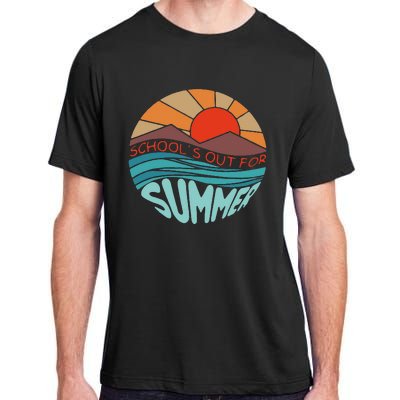 Retro Vintage Style Summer Dress Schools Out For Summer Adult ChromaSoft Performance T-Shirt