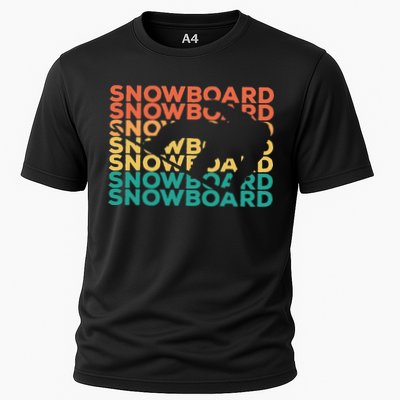 Retro Vintage Snowboarding Gift For Snowboarders Performance Shirt