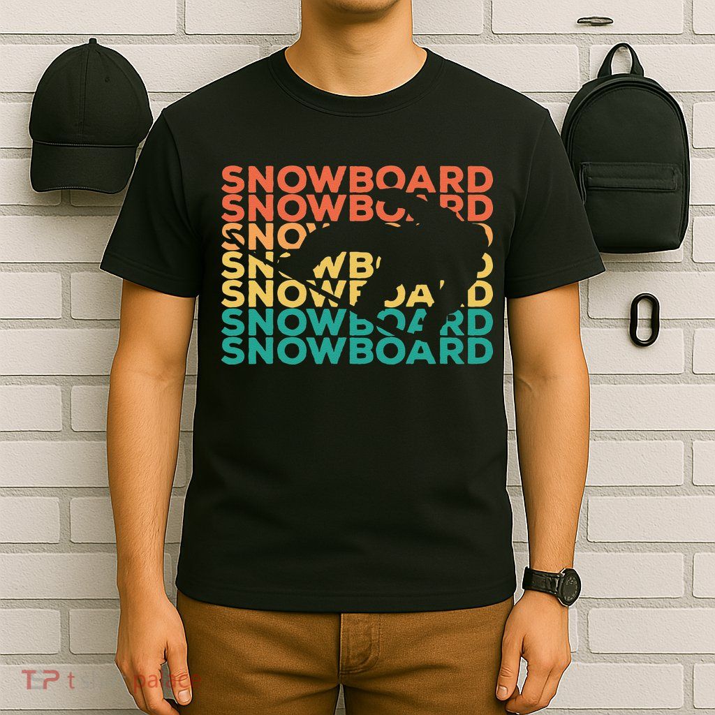 Retro Vintage Snowboarding Gift For Snowboarders T-Shirt