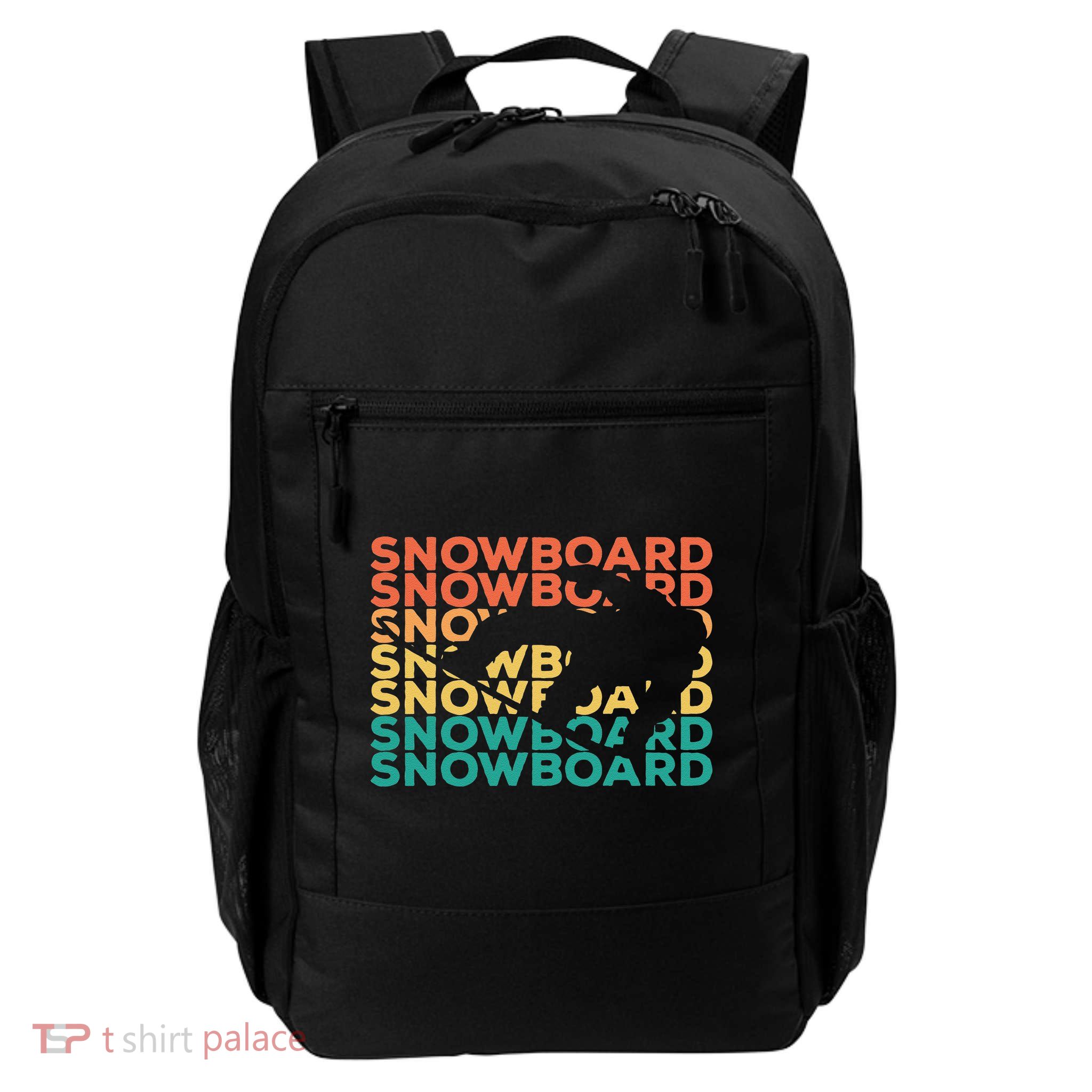 Retro Vintage Snowboarding Gift For Snowboarders Backpack