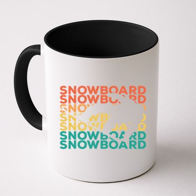 Retro Vintage Snowboarding Gift For Snowboarders Mug