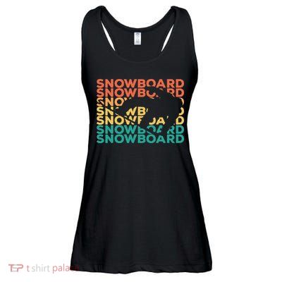 Retro Vintage Snowboarding Gift For Snowboarders Ladies Essential Flowy Tank