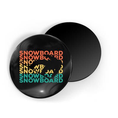 Retro Vintage Snowboarding Gift For Snowboarders Magnet