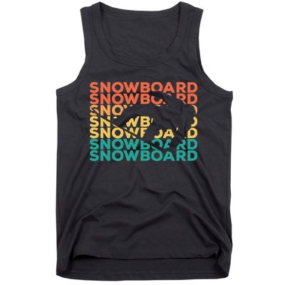 Retro Vintage Snowboarding Gift For Snowboarders Tank Top