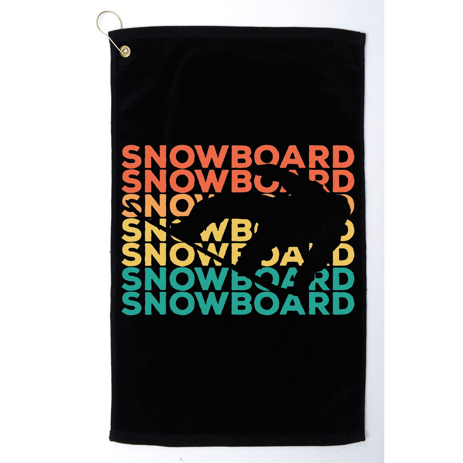 Retro Vintage Snowboarding Gift For Snowboarders Golf Towel