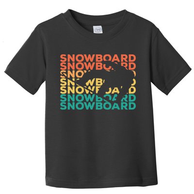 Retro Vintage Snowboarding Gift For Snowboarders Toddler T-Shirt