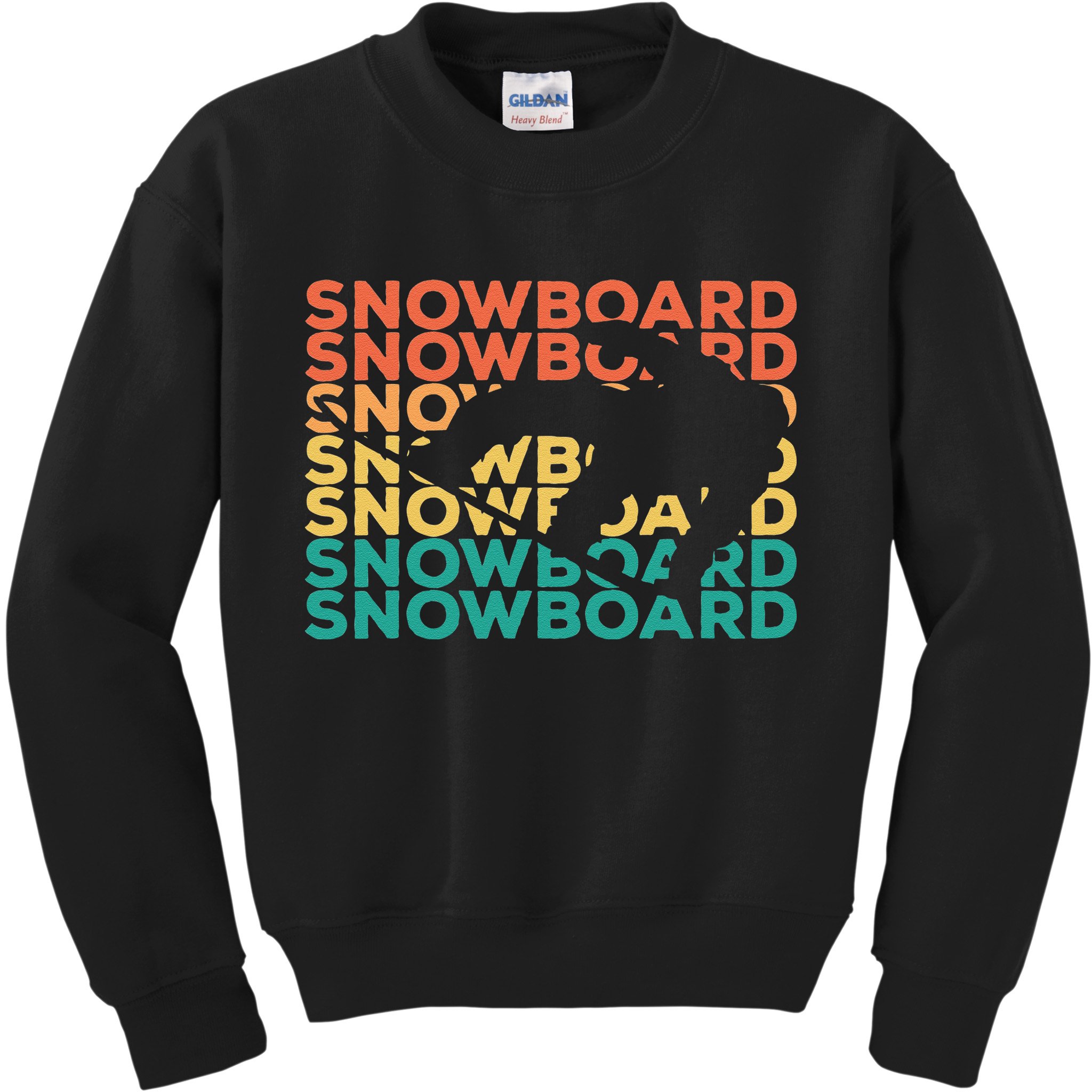 Retro Vintage Snowboarding Gift For Snowboarders Kids Sweatshirt