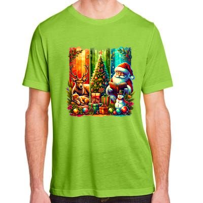 Retro Vintage Santa Christmas Adult ChromaSoft Performance T-Shirt