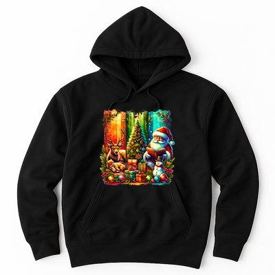 Retro Vintage Santa Christmas Hoodie