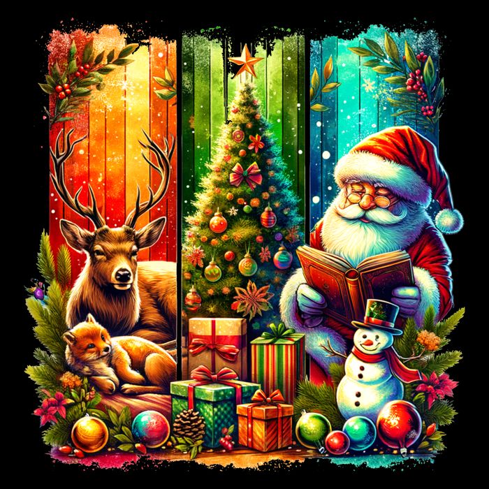 Retro Vintage Santa Christmas T-Shirt