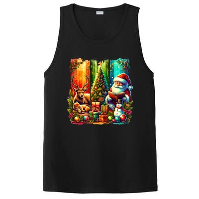 Retro Vintage Santa Christmas PosiCharge Competitor Tank