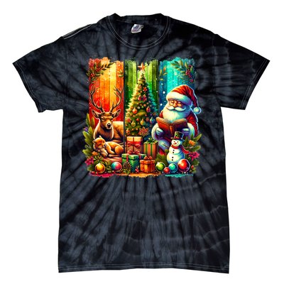 Retro Vintage Santa Christmas Tie-Dye T-Shirt