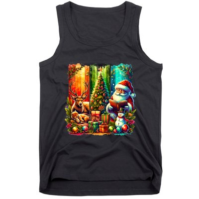 Retro Vintage Santa Christmas Tank Top