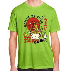 Ramen Vs Sushi Retro Japanese Food Adult ChromaSoft Performance T-Shirt