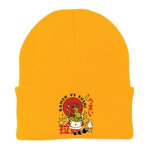 Ramen Vs Sushi Retro Japanese Food Knit Cap Winter Beanie