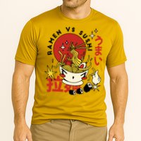 Ramen Vs Sushi Retro Japanese Food Cooling Performance Crew T-Shirt