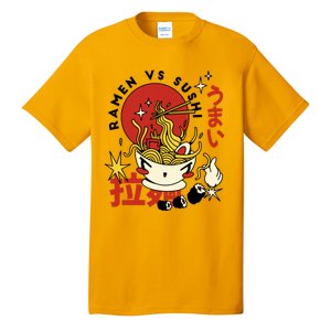 Ramen Vs Sushi Retro Japanese Food Tall T-Shirt