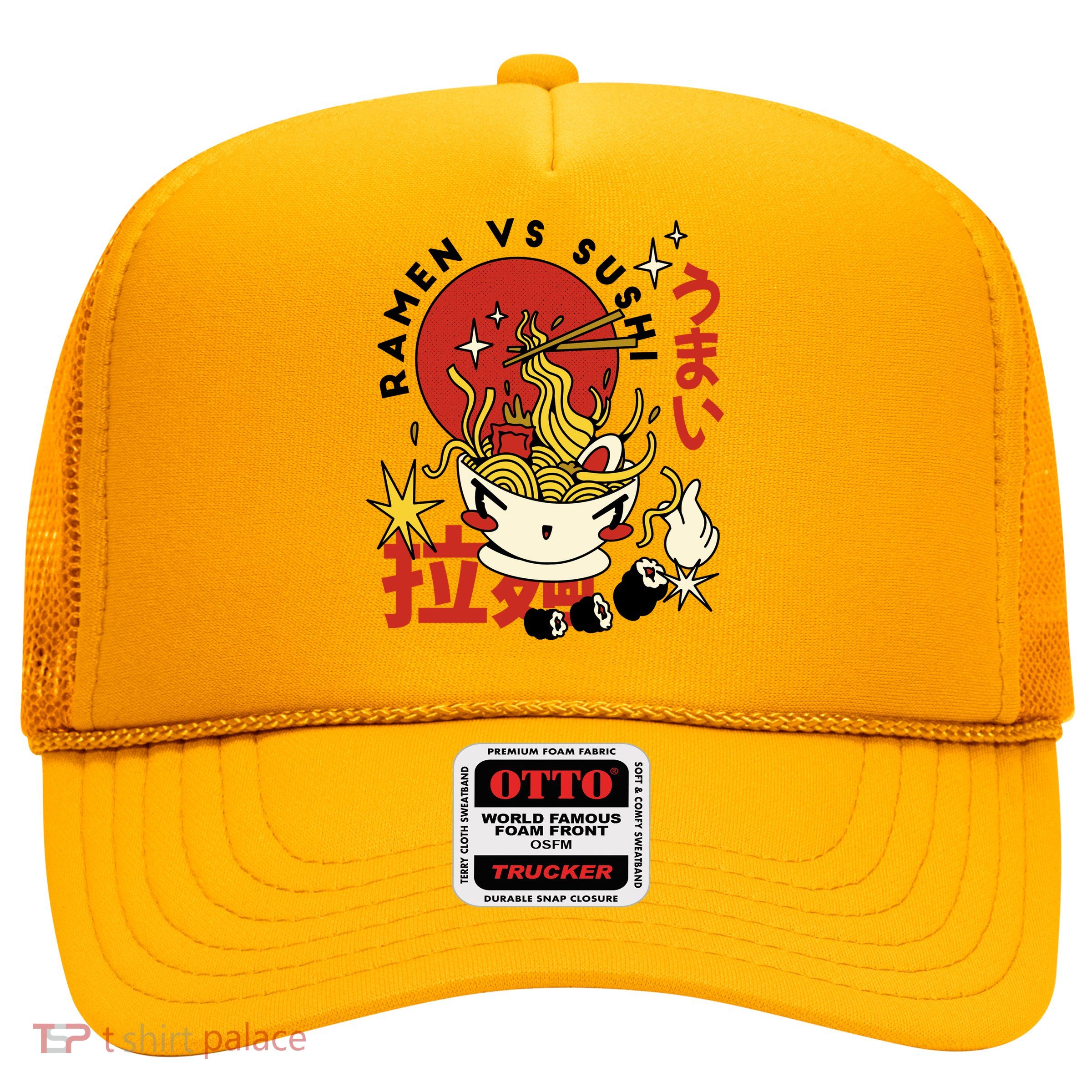 Ramen Vs Sushi Retro Japanese Food Trucker Hat