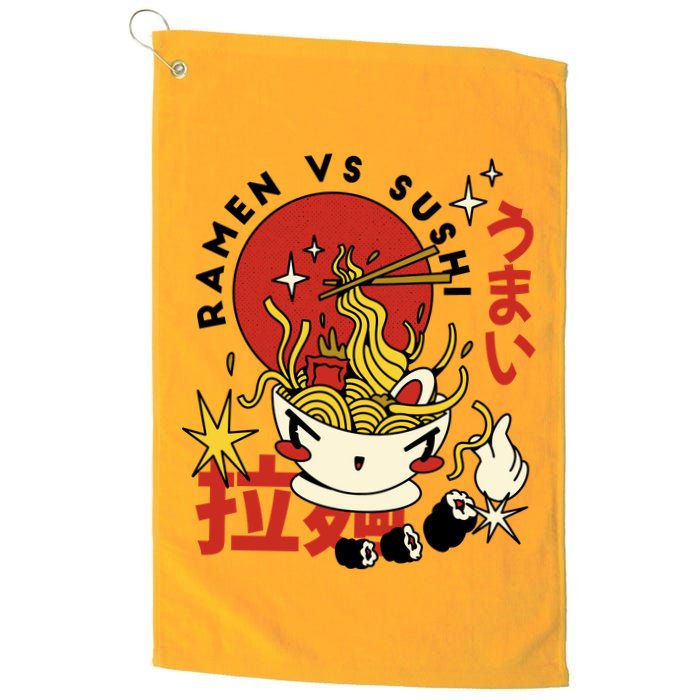 Ramen Vs Sushi Retro Japanese Food Golf Towel