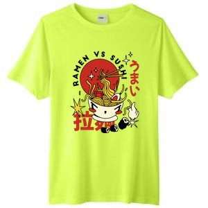 Ramen Vs Sushi Retro Japanese Food Tall Fusion ChromaSoft Performance T-Shirt