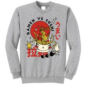 Ramen Vs Sushi Retro Japanese Food Sweatshirt