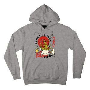 Ramen Vs Sushi Retro Japanese Food Tall Hoodie