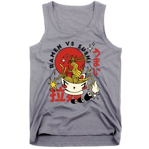 Ramen Vs Sushi Retro Japanese Food Tank Top