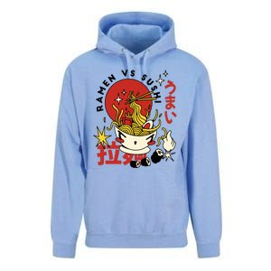 Ramen Vs Sushi Retro Japanese Food Unisex Surf Hoodie