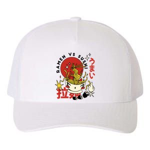 Ramen Vs Sushi Retro Japanese Food Yupoong Adult 5-Panel Trucker Hat