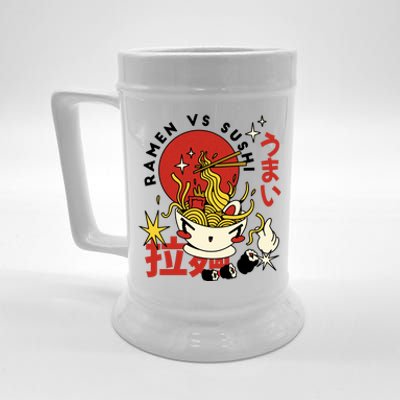 Ramen Vs Sushi Retro Japanese Food Beer Stein