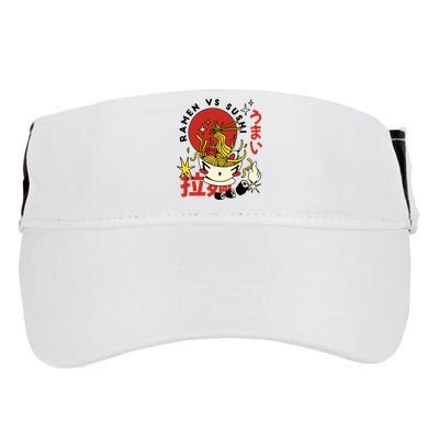 Ramen Vs Sushi Retro Japanese Food Adult Drive Performance Visor