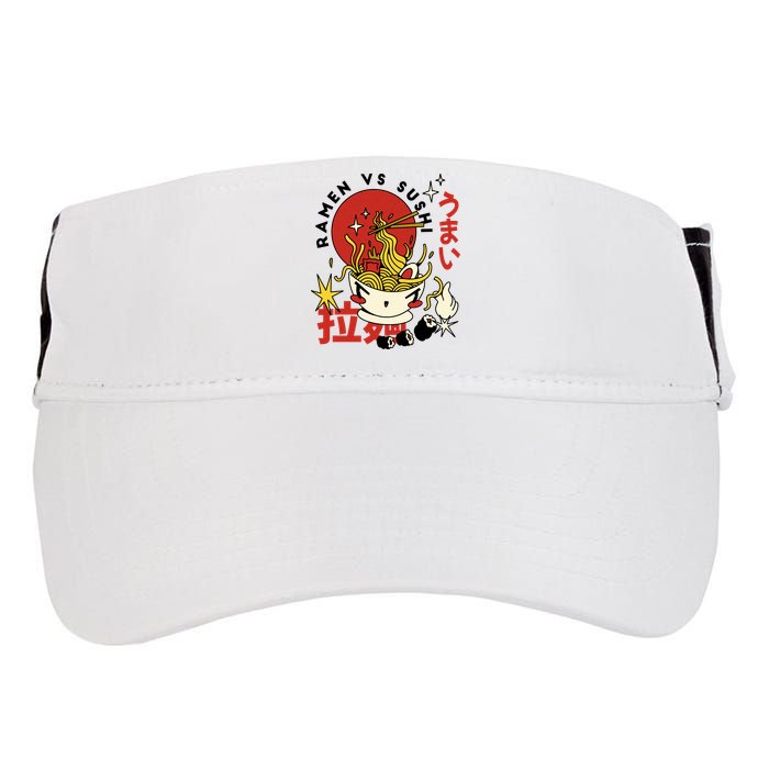 Ramen Vs Sushi Retro Japanese Food Adult Drive Performance Visor