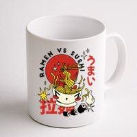 Ramen Vs Sushi Retro Japanese Food Mug