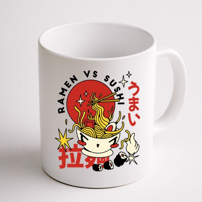 Ramen Vs Sushi Retro Japanese Food Mug