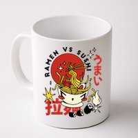 Ramen Vs Sushi Retro Japanese Food Mug