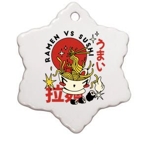 Ramen Vs Sushi Retro Japanese Food Ceramic Star Ornament