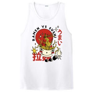 Ramen Vs Sushi Retro Japanese Food PosiCharge Competitor Tank