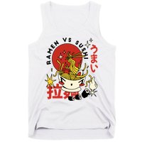 Ramen Vs Sushi Retro Japanese Food Tank Top