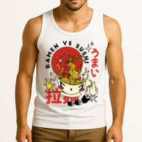 Ramen Vs Sushi Retro Japanese Food Tank Top