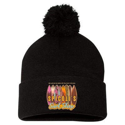 Retro Vintage Spicolis Surf Shop Pom Pom 12in Knit Beanie