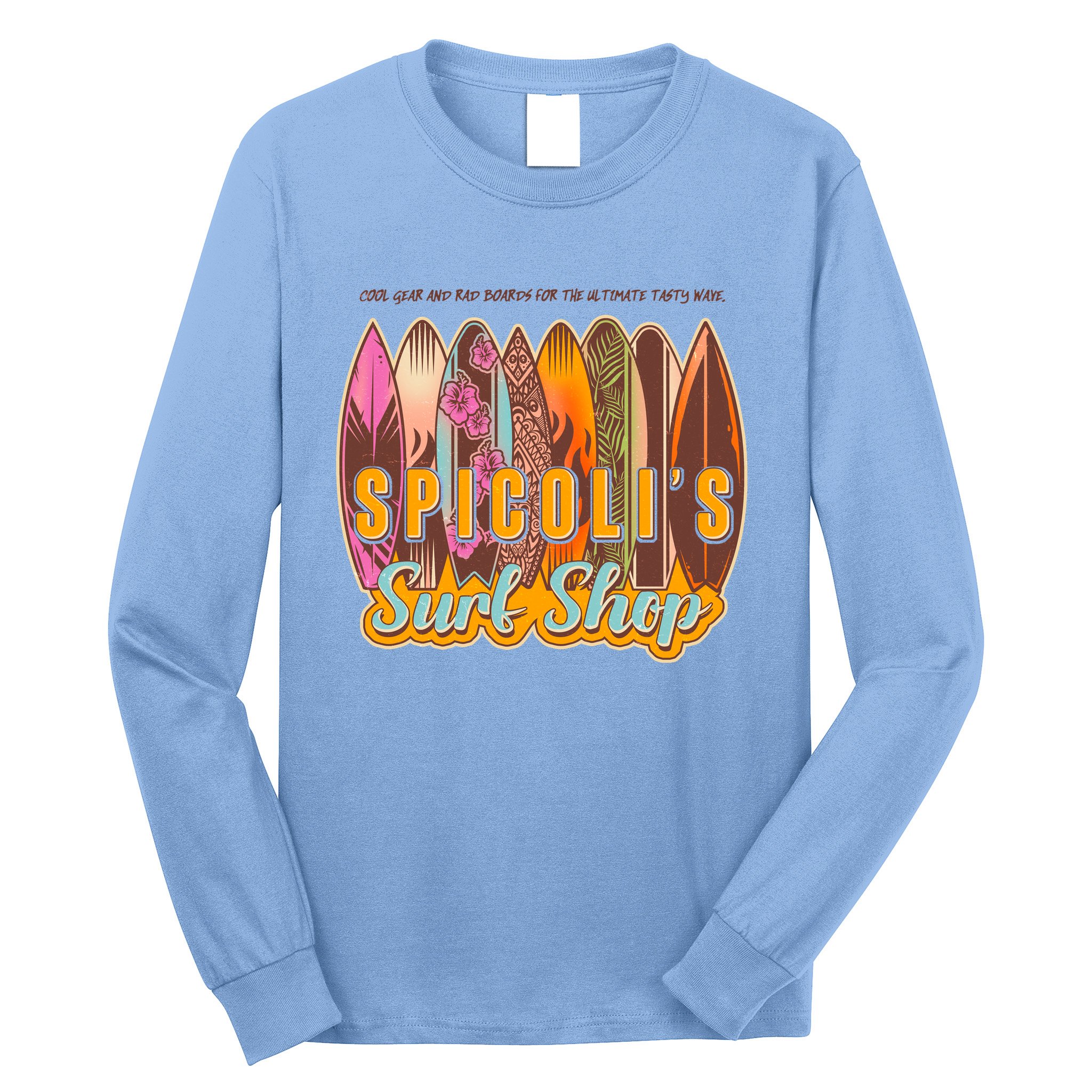 Retro Vintage Spicolis Surf Shop Long Sleeve Shirt