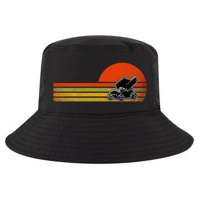 Retro Vintage Sprint Car Dirt Track Racing Distressed Cool Comfort Performance Bucket Hat