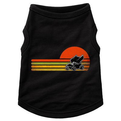 Retro Vintage Sprint Car Dirt Track Racing Distressed Doggie Tank