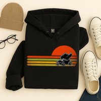Retro Vintage Sprint Car Dirt Track Racing Distressed Hoodie