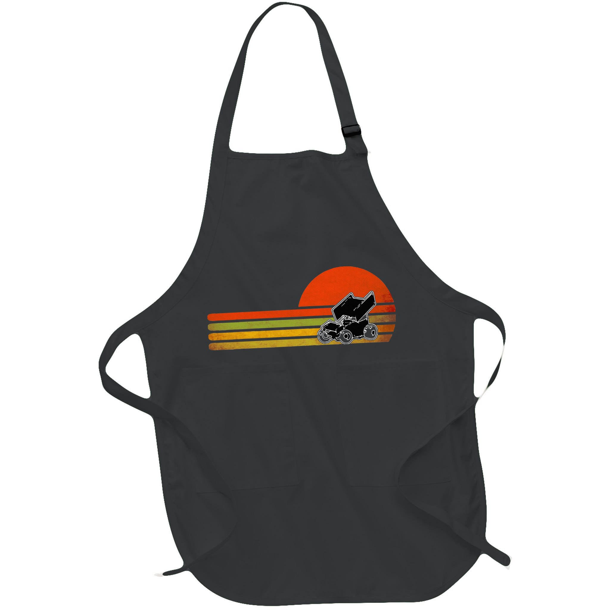 Retro Vintage Sprint Car Dirt Track Racing Distressed Apron