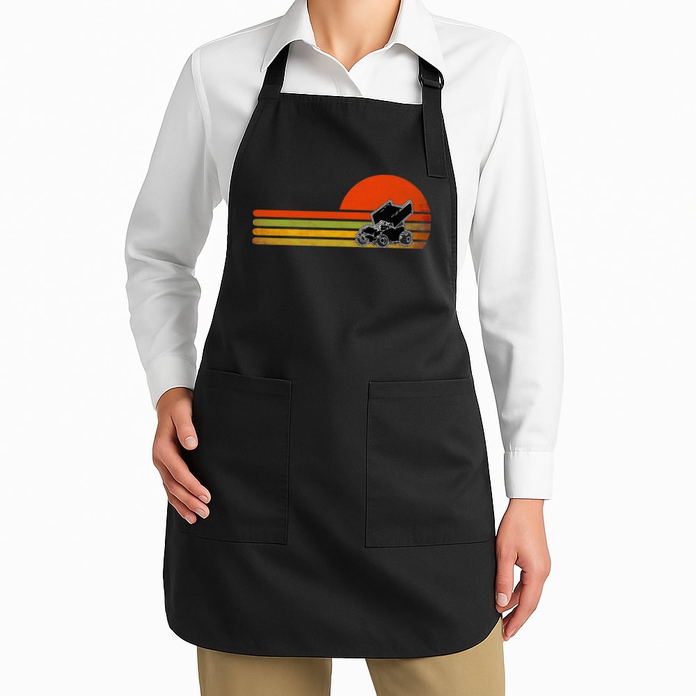 Retro Vintage Sprint Car Dirt Track Racing Distressed Apron