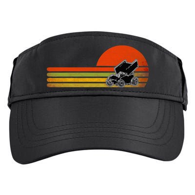 Retro Vintage Sprint Car Dirt Track Racing Distressed Adult Drive Performance Visor