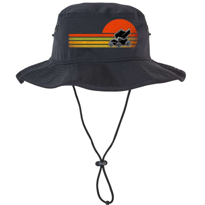 Retro Vintage Sprint Car Dirt Track Racing Distressed Bucket Hat