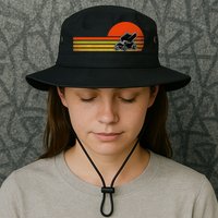 Retro Vintage Sprint Car Dirt Track Racing Distressed Bucket Hat